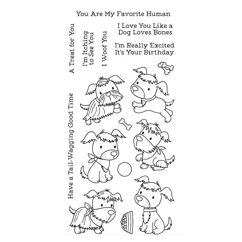

Things puppy pals Transparent Clear Silicone Stamp/Seal for DIY scrapbooking/photo album Decorative clear stamp