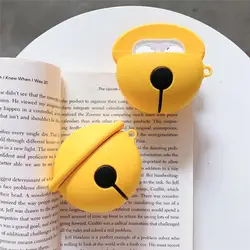 3D мультяшный колокол для Airpods защитный чехол беспроводной Bluetooth гарнитура Набор силиконовые полные Чехлы желтый для Airpods чехол