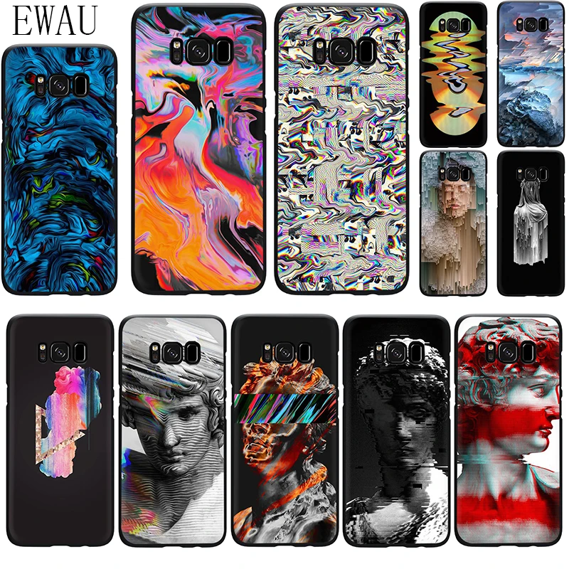 Силиконовый чехол для телефона EWAU с абстрактными блестками Samsung S6 S7 Edge S8 S9 S10 Note 8 9