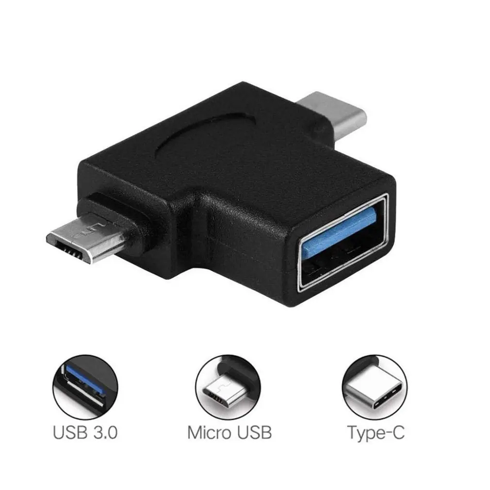 Baosity 2-в-1 Micro Usb Тип C Otg адаптер Usb-c штекер Micro Usb "папа" в Usb-3,0 Женский конвертер где бы вы ни находились
