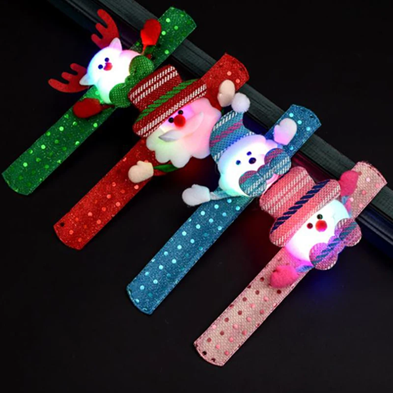 

Christmas Sequins Glowing Bracelet Ring Kindergarten Children's Gifts Glowing Toy Christmas Gift Prom Decoration Sequins Party