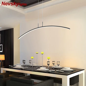 

Modern long strips pendant lamp dining room led pendant lights kitchen pendant lighting table hanging led fixtures home decor