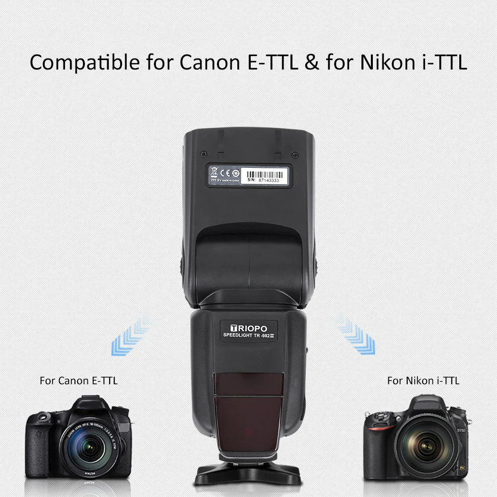 Фотовспышка TRIOPO TR-982III/N 2,4G ttl 1/8000 Беспроводная профессиональная вспышка Master Slave для Nikon SLR camera