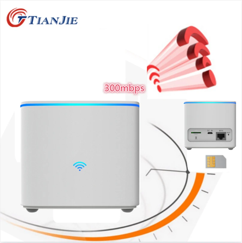TIANJIE 300 Мбит/с Беспроводной маршрутизатор 4G Wi Fi LTE высокое Скорость разблокирована
