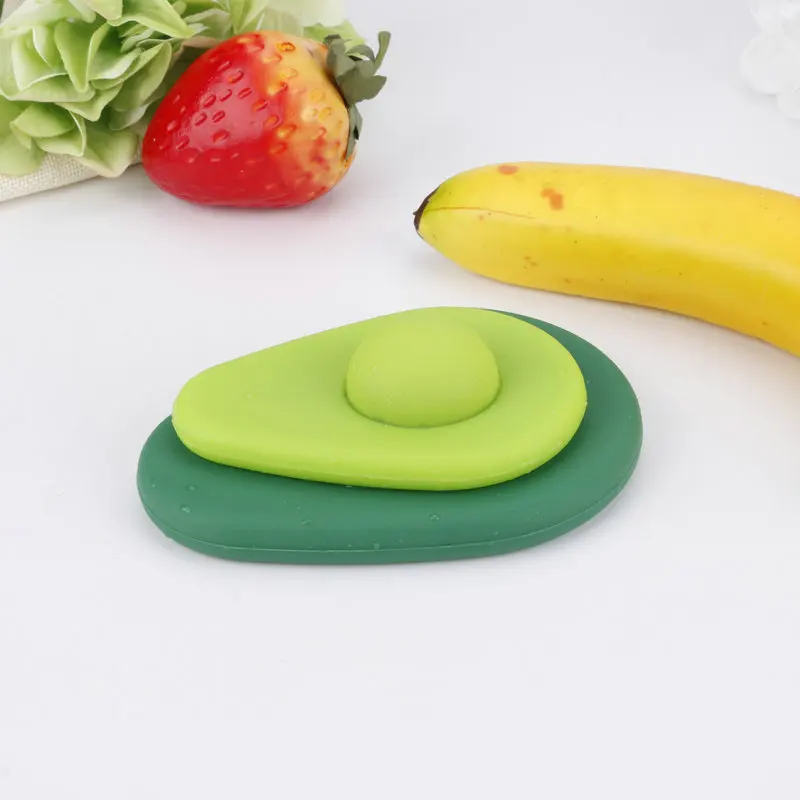 

2pcs Avocado Saver Wrap Food Huggers Foldable SiliconePreservation Seal Cover Fresh Keeping Kitchen Tool