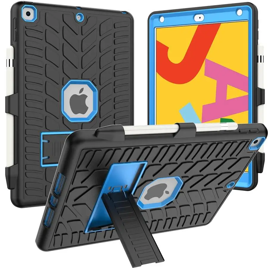 

Armor Case for Apple iPad 10.2 2019 Anti-fall Shockproof Smart Stand Cover for iPad 7 7th 10.2 Tablet Protective Case+Film+Pen
