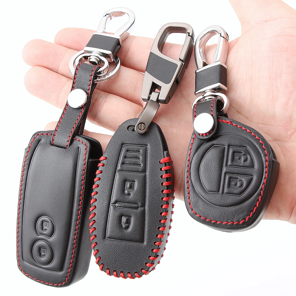 Keychain Leather Key Case Cover Holder For Suzuki Grand Vitara Ignis Liana  Samurai Swift Sx4 S Cross Car Auto key|Key Case for Car| - AliExpress