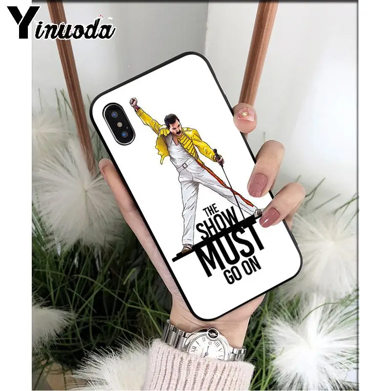 Yinuoda Фредди Меркури Queen Band TPU Мягкий силиконовый чехол для телефона iPhone X XS MAX 6 6S 7 7plus 8 8Plus 5 5S XR