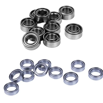 

10Pcs Miniature Sealed Metal Shielded Metric Radial Ball Bearing Model: MR105 ZZ 5X10X4MM & 10Pcs MR128-ZZ 8X12X3.5mm