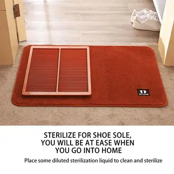 

Sole Disinfection Mat Sanitizing Floor Mat Washable Mat Wet and Dry Entrance Mat Household Disinfection Door Mat (without Frame)
