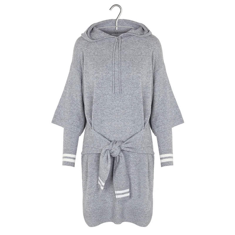 

Patads French women s Fall and winter academy Hooded Dress brunelle r2902h