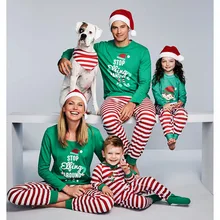 Sanderala/семейные рождественские пижамы; одинаковые комплекты; домашняя одежда для мамы и дочки; одежда для сна; комплект одежды для сна из топа и штанов