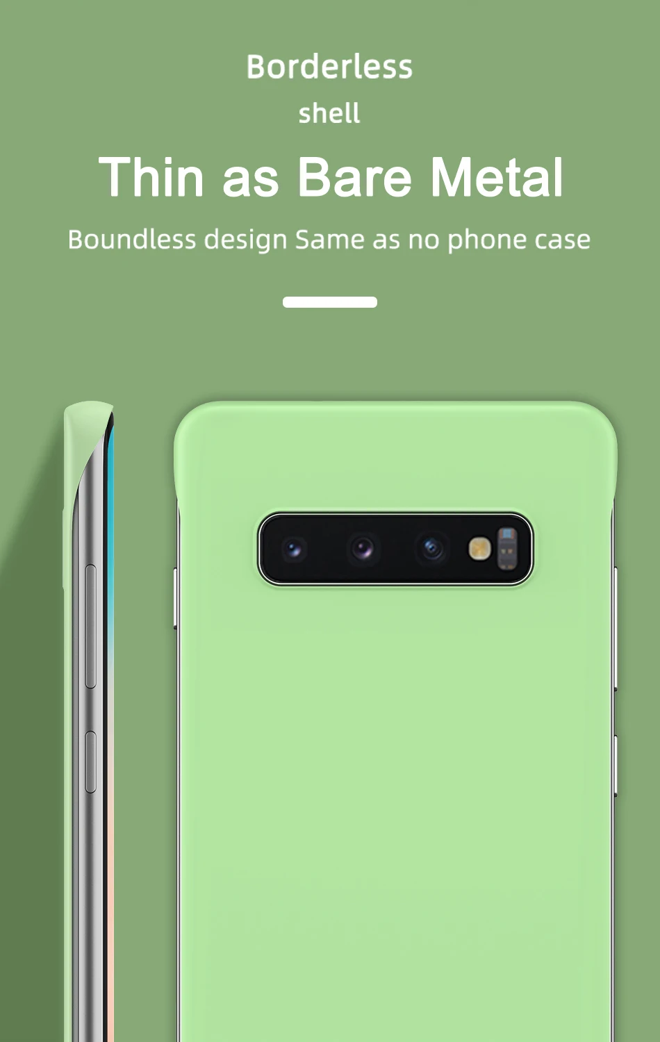 Тонкий Жесткий ПК Безрамное чехол для телефона для samsung Galaxy S9 S10 плюс S10e Примечание 10+ A10 A20 A30 A40 A50 A70 A7 A750 резиновый матовый чехол