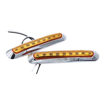 

2Pcs 9 Led Side Marker Lights Tail Lamp Car Truck Trailer Rear Lights Parking Light Yellow