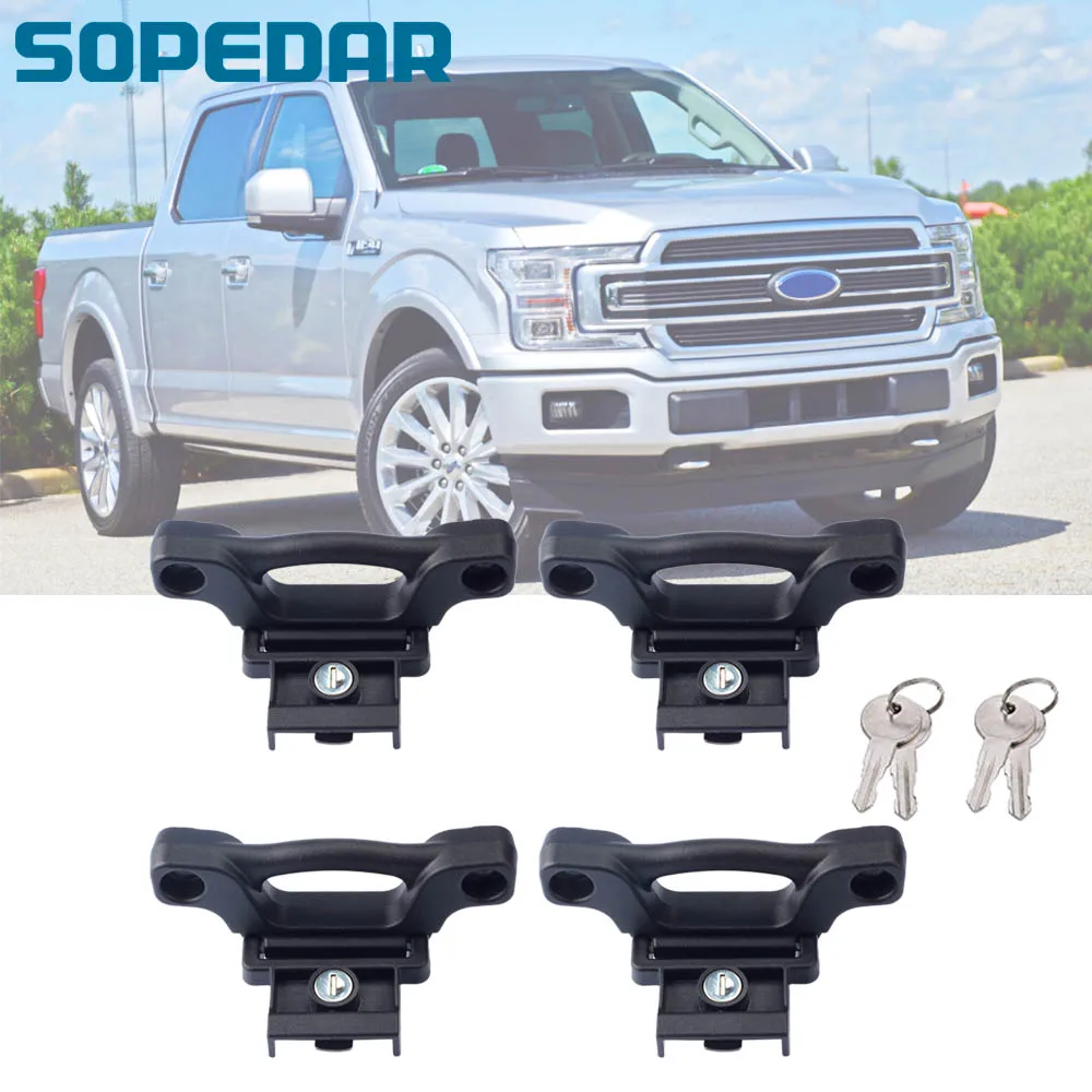 フォードf150f250 f350 2015-2020 FL3Z-99000A64-A FL3Z-99000A64-B用の車のアンカー,ロック付きベッドクリートボックス,4個  通販