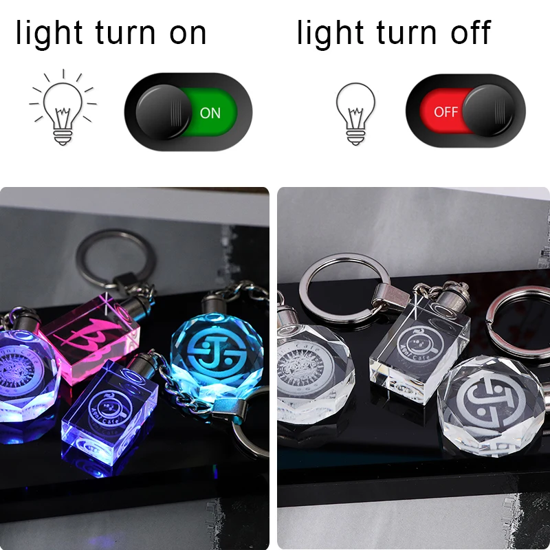 UNTCENT Custom Souvenir Crystal Photo Night Light Keychain Crafts Art Gift