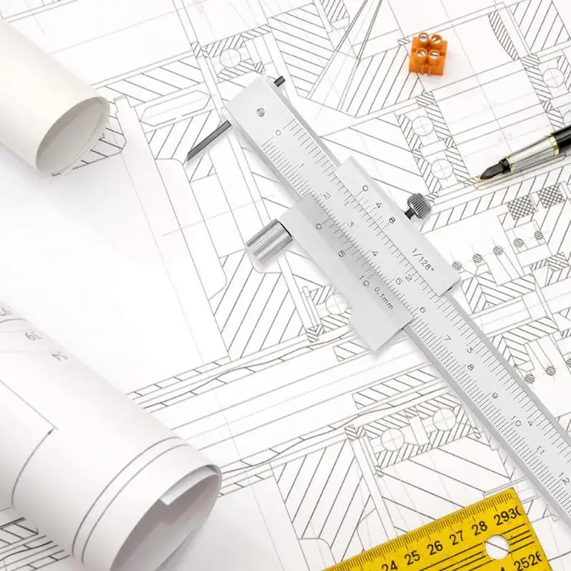 0-200 мм штангенциркуль с карбидный разметчик, параллельная маркировочная линейка из нержавеющей стали, измерительный инструмент