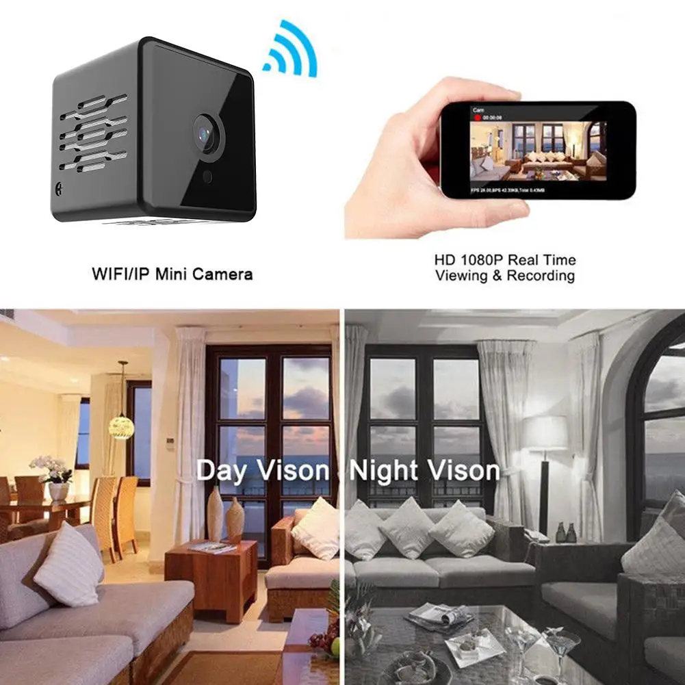 Мини камера видеонаблюдения Wi Fi IP ночное видение|Компактные видеокамеры| |
