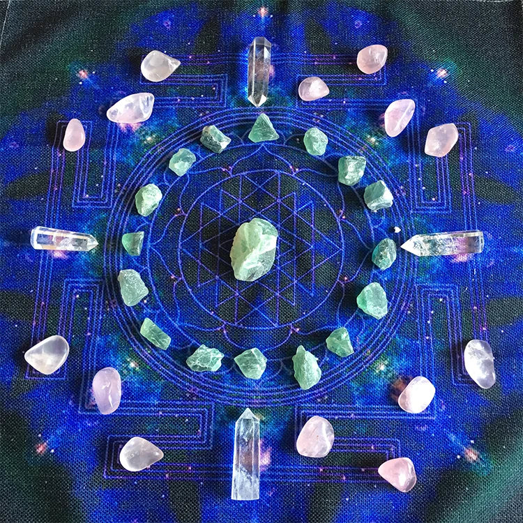 45X45CM ткань с кристаллами мандалы энергия скатерть гадость настольная игра алтарь