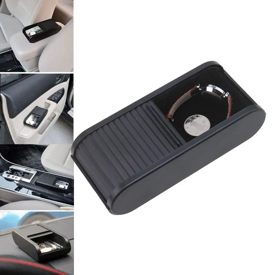 Black Car Pocket Telescopic Dash Coins Phone Plastic Case Storage Box Holder Container Glove Interior Accessories | Автомобили и