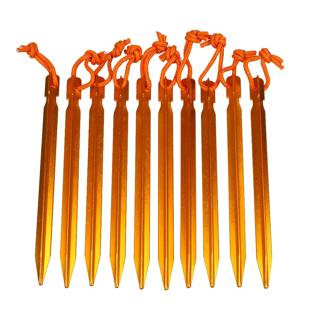 10 шт., набор для палатки 18 см, для пеших прогулок, кемпинга, инструменты, алюминиевая колышка для палаток, аксессуары для палаток для путешествий, колышек для палаток