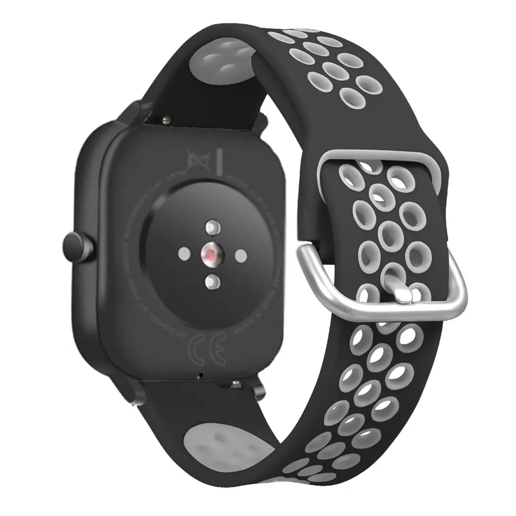 Ремешок для часов Huami Amazfit GTS 20 мм ремешок для часов Силиконовый сменный ремешок на запястье ремешок 2 цвета с отверстиями ремешок для часов