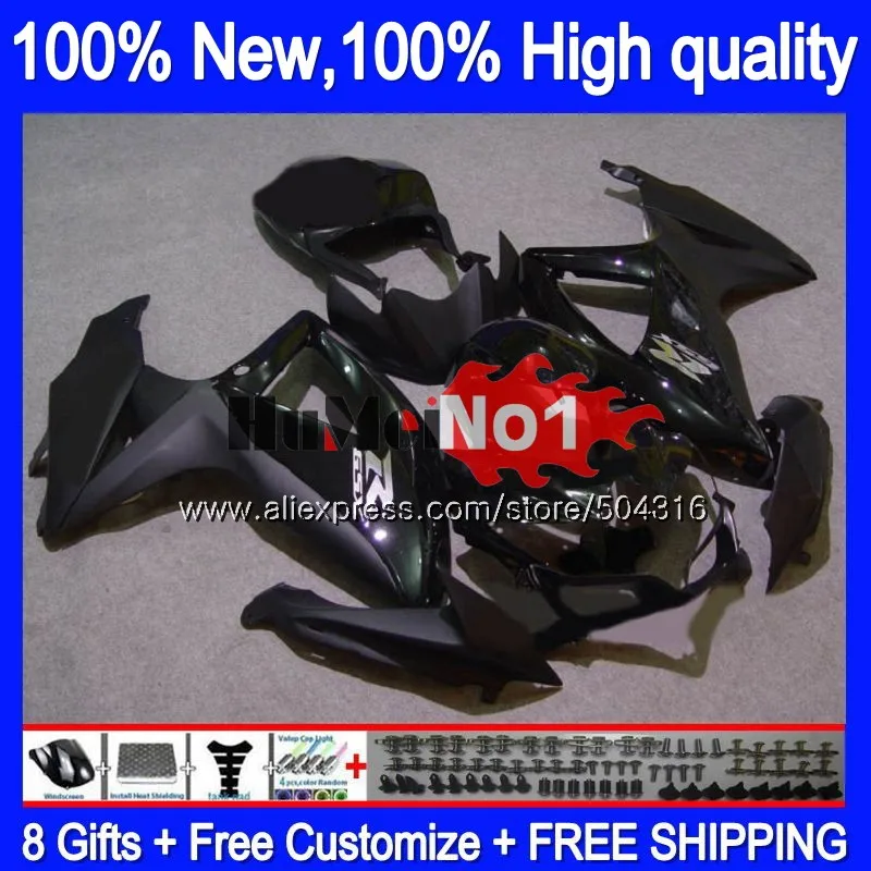 Корпус для SUZUKI GSXR-750 GSXR600 GSX-R750 2008 2009 2010 17MC. 83 GSXR-600 K8 GSXR750 GSXR 600 750 08 09 10 обтекатель черный - Цвет: No. 1