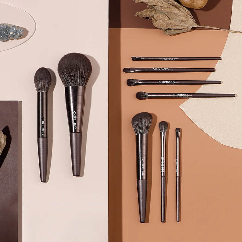 CHICHODO Mkeup Brush-Violet 9pcs Professional Make up Brushes Set-Powder Highlighter Eyebrow Eyeshadow Pens-Beginer Makeup Tools 2