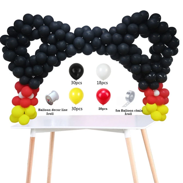 Ballons Mickey Mouse, Décorations De Fête D'anniversaire Pour Enfants,  Vaisselle Jetable, Banderole, Tasses, Fournitures De Fête Pour 1er  Anniversaire, Cadeau Pour Enfants - AliExpress