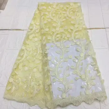 

High Quality African nigerian Lace Fabric lace fabric fabric with sequins Embroidered Cord Lace Fabric Guipure FD825
