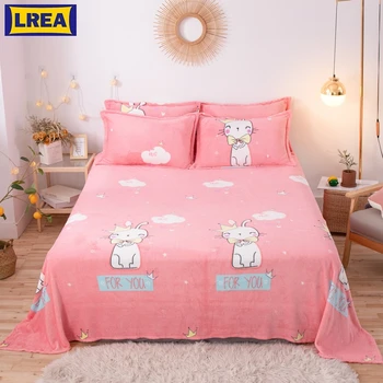 

LREA плед pink cartoon rabbit print fleece bed cover blanket adult travel blanket winter decorations for home