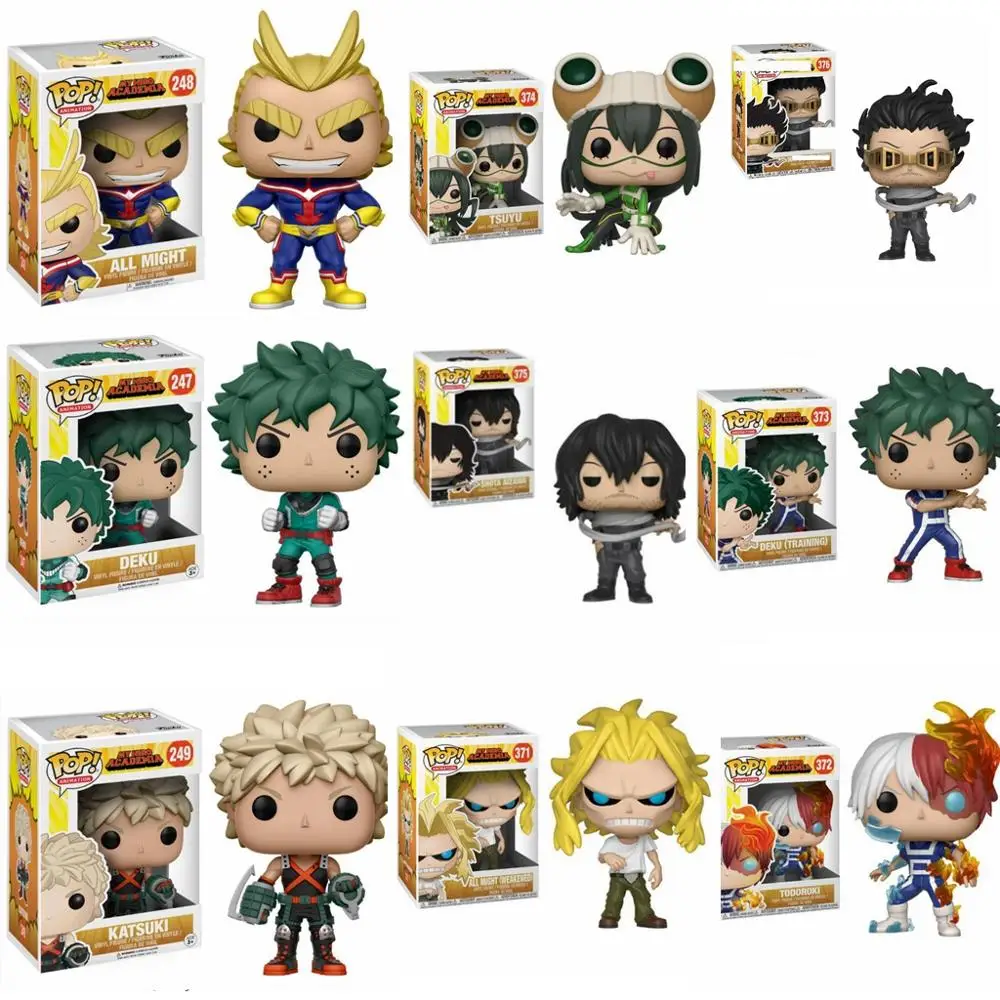 Действие My Hero Academy аниме виниловые куклы Deku Tsuyu Todoroki All Might Kastuki ластик голова