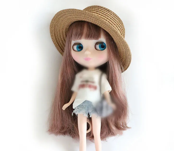Кукла 1/6 белая футболка с принтом blyth Shorts Blyth outfit(Fit blyth, ICY, pullip, Lai, azone, ob24, кукла 1/6