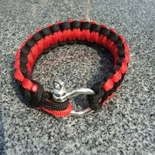 U Пряжка Парашютная Веревка Браслет для выживания быстрый выпуск семь ядер спасательный Браслет аварийный спасательный канат