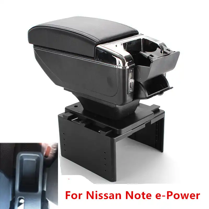 日産ノートのためのe 電源アームレストボックス中央店コンテンツボックスアクセサリーusbインタフェース アームレスト Aliexpress