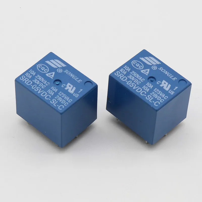 5 шт. SRD-05VDC-SL-C 5VDC 10A 250vac реле мощности PCB тип T73-5V футов SRD-5VDC-SL-C 125VAC Новый и