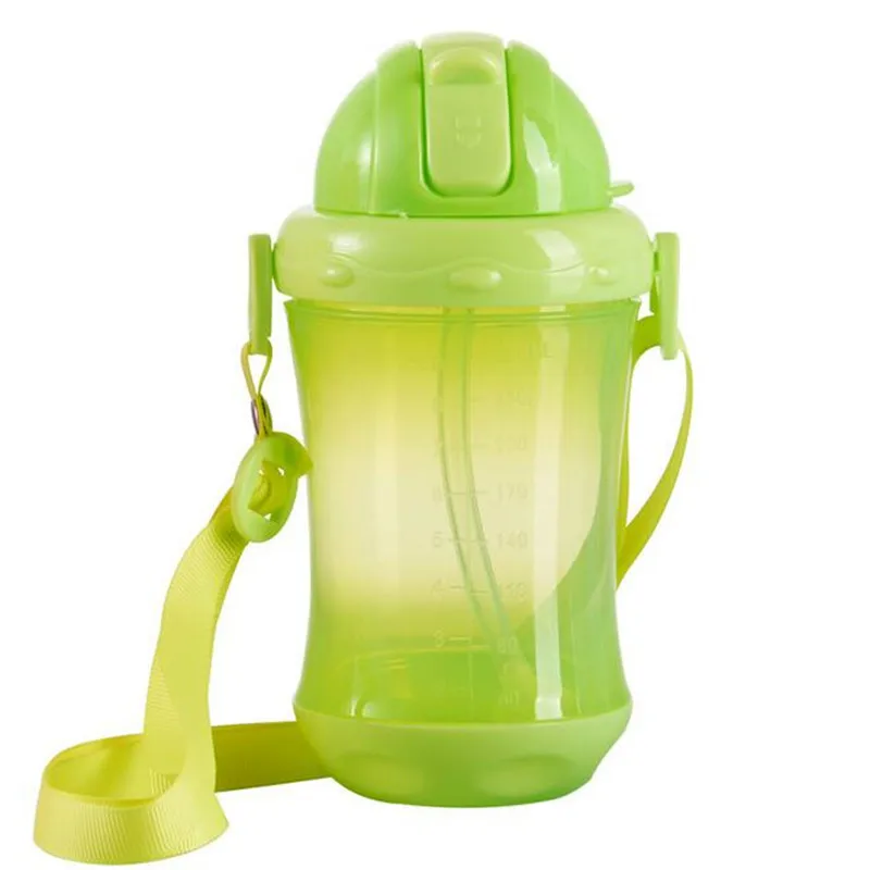 

Bobei Elephant 260 ML Baby Feeding Bottle PP Plastic Sippy Cup Handle Automatic Straw Non-slip Defence Fall Anti Flatulence