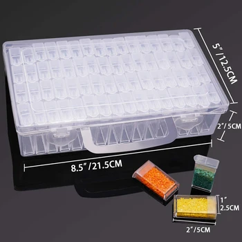 

64 Grid Transparent Box Diamond Painting Storage Containers Bead Storage Container Diamond Painting Accessories Storage Box