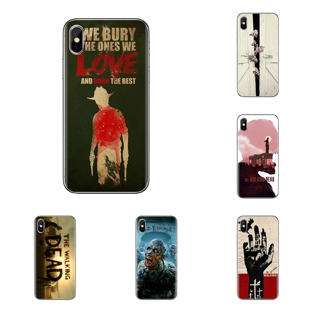 TPU Skin Cover For iPod Touch Apple iPhone 11 Pro 4 4S 5 5S SE 5C 6 6S 7 8 X XR XS Plus Max The Walking Dead game Poster Pattern |