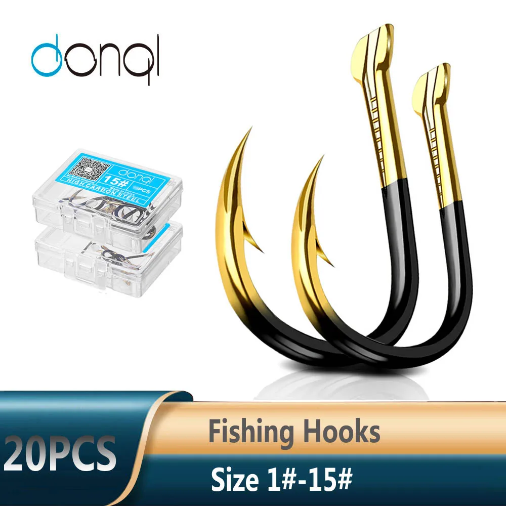 DONQL 20 шт./кор. Вольфрамовая сталь набор рыболовных крючков с бородкой одинарный