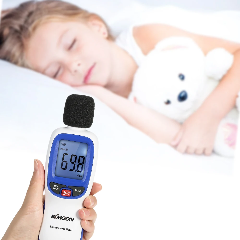 KKmoon WT85 30-130dB(A) Портативный ЖК-цифровой измеритель шума Измеритель шума измерительный прибор децибел Тестер для различных мест