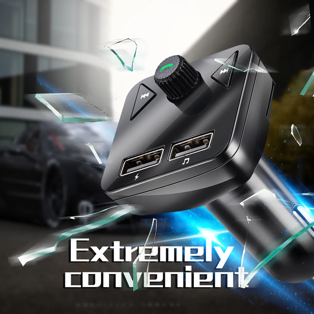 USB Автомобильное зарядное устройство Поддержка TF для мобильного телефона зарядное устройство автомобильное зарядное устройство двойной USB автомобильный адаптер зарядного устройства для телефона