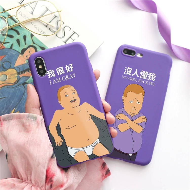 

Funny cartoon Bobby Hill Soft Silicone Phone Case Cover for Apple iPhone 6 6s Plus 7 7Plus SE X 10 8 8 Plus XR XS XSMAX