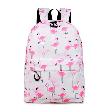 

CIKER Flamingo Printing Backpack Teenage Girls School Bag Women Pink Backpack Travel Bag Large Capacity Student Mochila