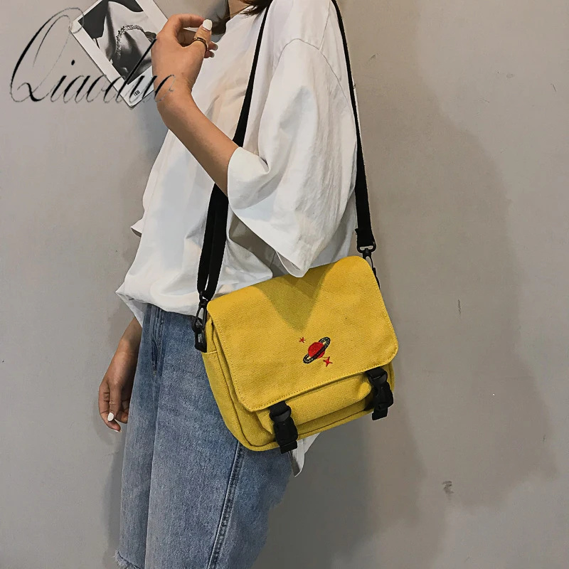 Qiaoduowomen Canvas Bag Korean Mini Student Bag Cell Phone Bags Simple