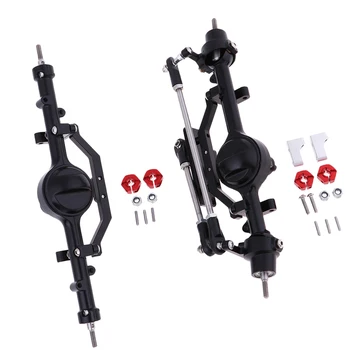 

Upgrade Parts 1:10 Scale RC Crawlers Truck Front & Rear Axles Set Wheel Hex Rim for D90