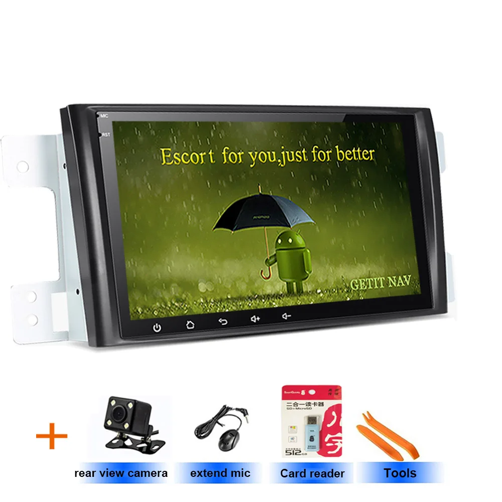 Ips Android 10 Автомобильный gps 2 DIN без DVD мультимедийный плеер для SUZUKI GRAND VITARA 2007-2013 gps Радио стерео экран навигация - Цвет: 2G-Rear Camera