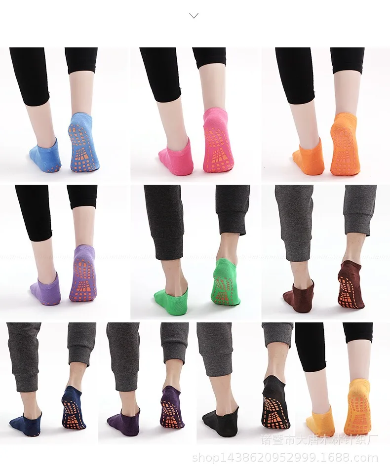 100pairs/lot Large Size 37-41 size for Adult Trampoline Socks Anti-skid Socks Floor Socks Cotton Material free shipping