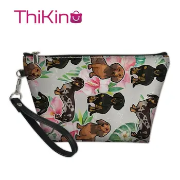 

Thikin Dog Dachshund Makeup Bags for Women Girls Cosmetic Bag Women Travel Handbag Makeup Case Girls Pouch Rock Storage Purse