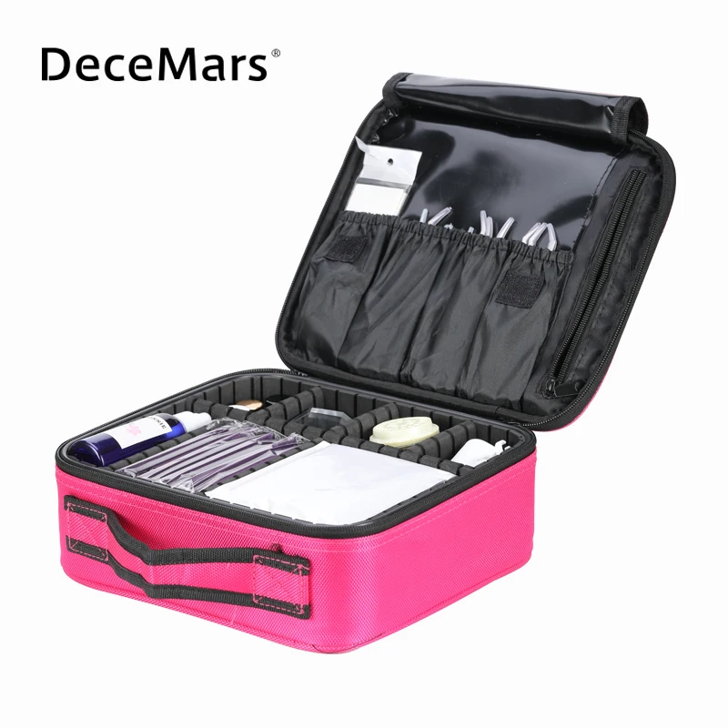 DeceMars 3 шт./лот портативный ящик для хранения ресниц инструменты для наращивания ресниц сумка Пинцет для ресниц косметический чехол синий